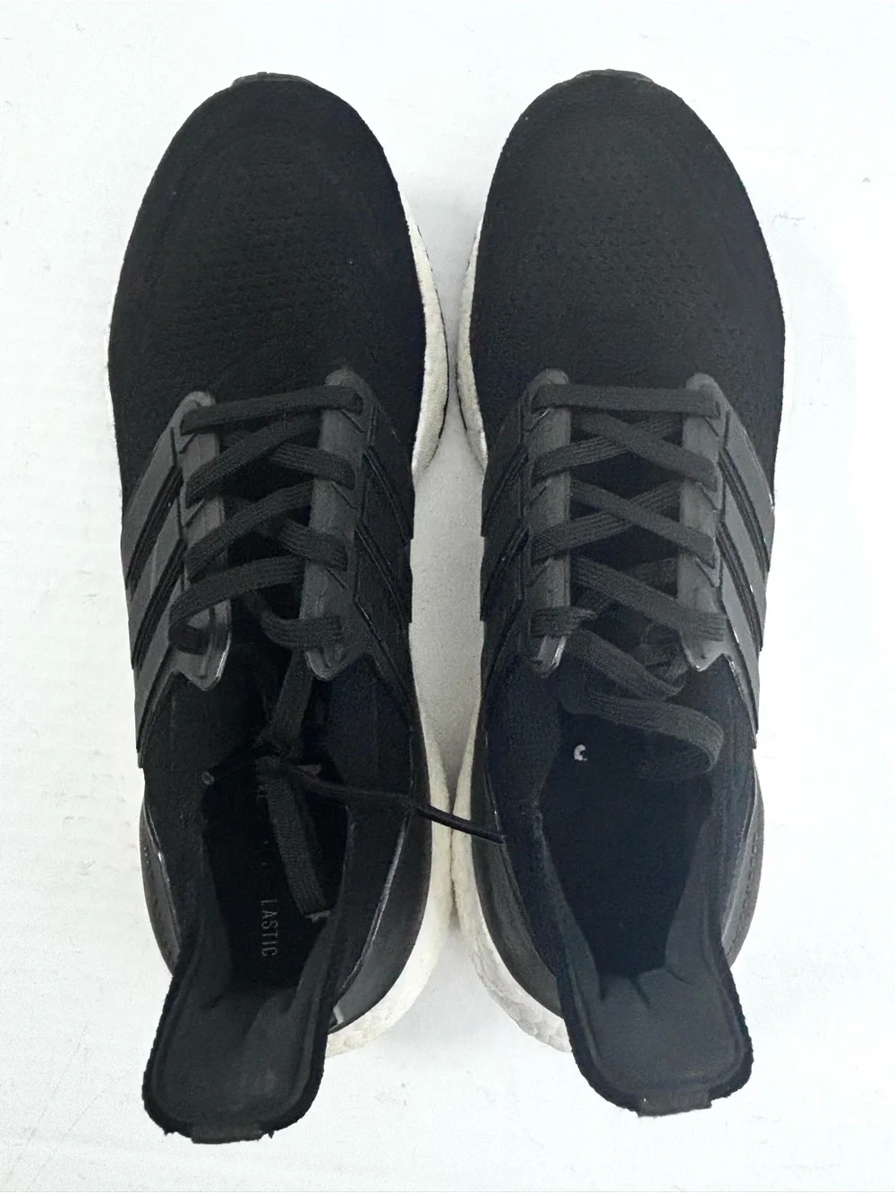 Women’s Adidas Ultraboost Black Athletic Running Sneakers with White Midsole 9
